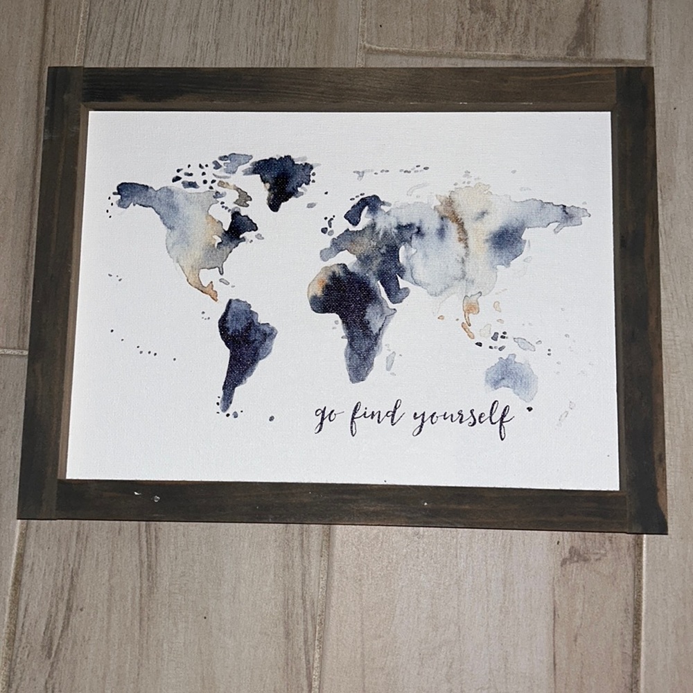 “Go find yourself” wall art